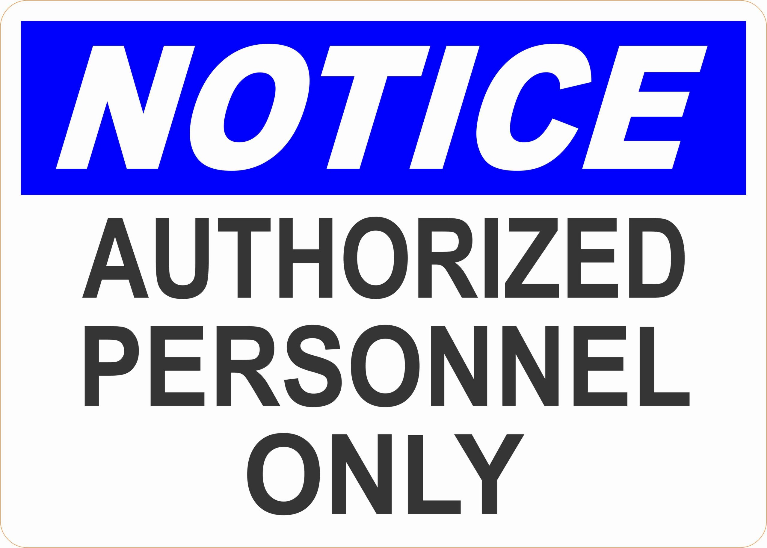 notice authorized personnel only decal sign AS-APO
