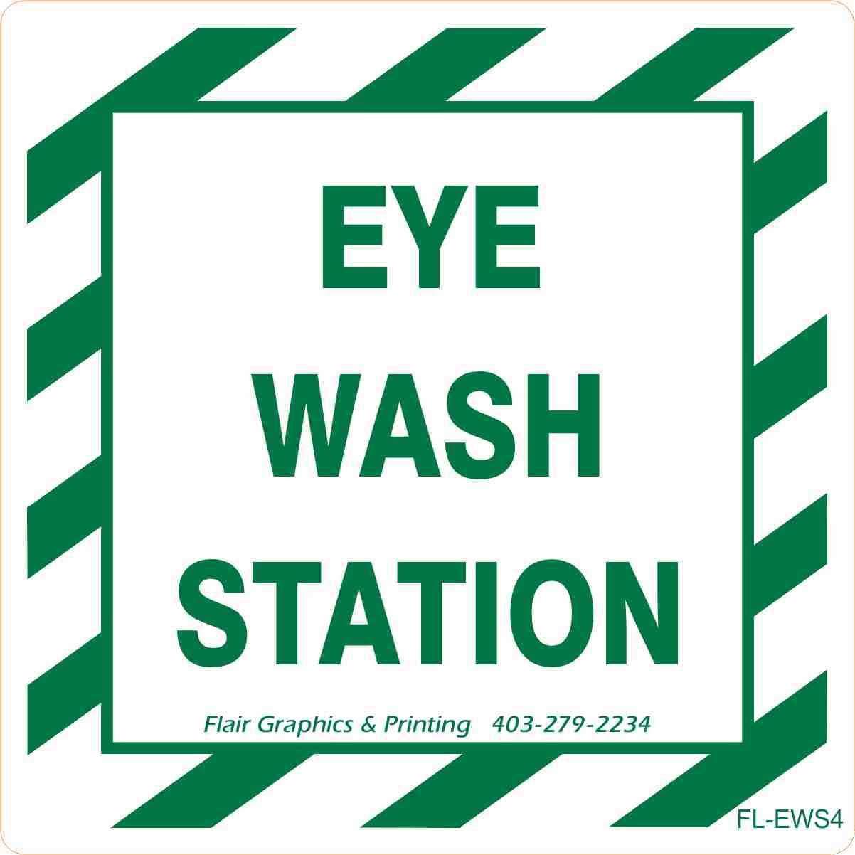 eye wash station decal sign FL-EWS4