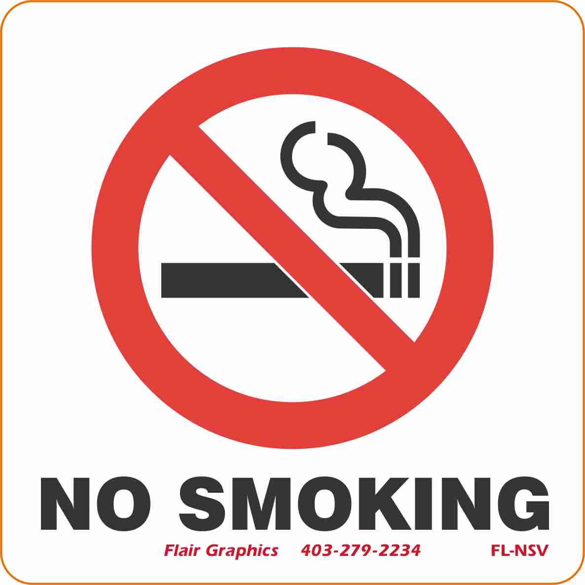no smoking decal sign FL-NSV FL-NSVIM FL-NSVIMC